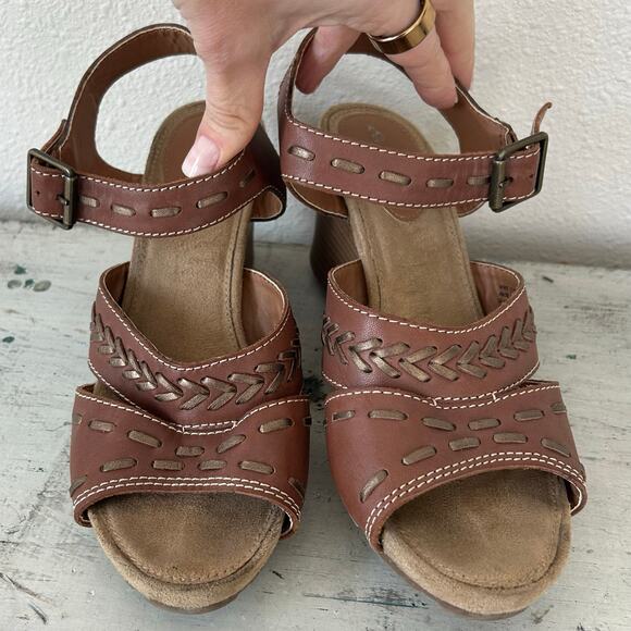 Eddie Bauer Espadrille wrap wedge faux suede sandals summer minimalist boho 7 - Picture 2 of 14